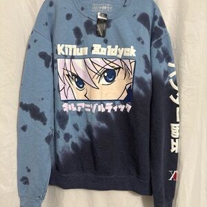 Hunter X Hunter Killua Close Up Puff Sweatshirt size M Anime Manga